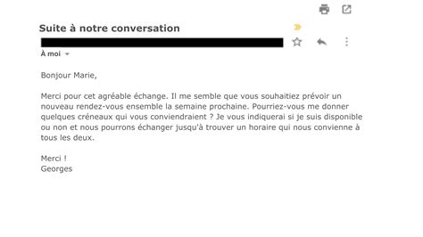 Exemples de mails de réponses pour donner ses disponibilités。